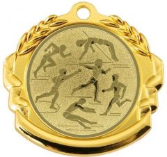 9360.293 LA Mehrkampf Medaille 70 mm Ø inkl. Band / Kordel | montiert