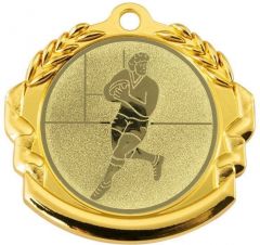 9360.533 Rugby Medaille 70 mm Ø inkl. Band / Kordel | montiert