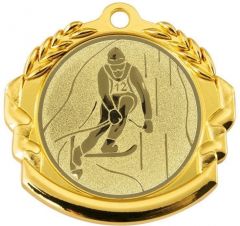 9360.308 Ski - Slalom Medaille 70 mm Ø inkl. Band / Kordel | montiert