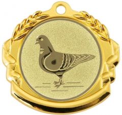 9360.264 Taubenzucht Medaille 70 mm Ø inkl. Band / Kordel | montiert