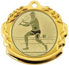 9360.209 Tennis Herren Medaille 70 mm Ø inkl. Band / Kordel | montiert
