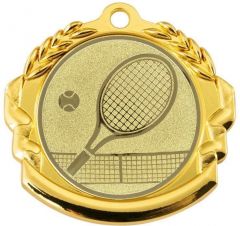 9360.208 Tennis Medaille 70 mm Ø inkl. Band / Kordel | montiert