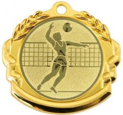 9360.238 Volleyball - Herren Medaille 70 mm Ø inkl. Band / Kordel | montiert