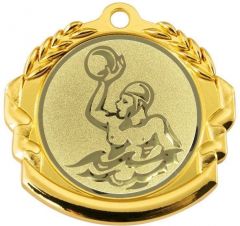 9360.225 Wasserball Medaille 70 mm Ø inkl. Band / Kordel | montiert