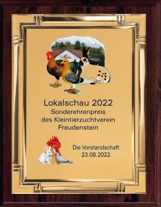 A35836.01 Holzehrentafel mit Druck | 200x250 mm