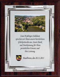 A35836.02 Holzehrentafel mit Druck | 200x250 mm