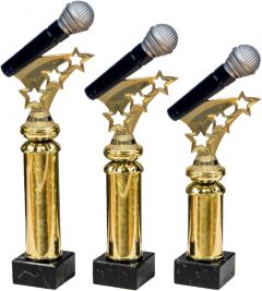 A59.38302 Musik - Mikrofon Pokal inkl. Beschriftung | 3 Größen