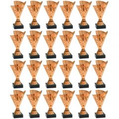AN018  JUDO Pokale-Set (24 Stück) inkl. Beschriftung | 15,5 cm
