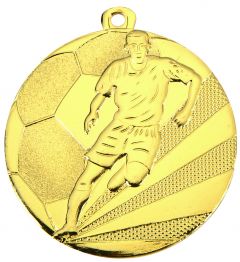 D112A Fussball Medaille 50 mm Ø inkl. Band / Kordel | montiert