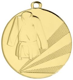 D112D Judo Medaille 50 mm Ø inkl. Band / Kordel | montiert