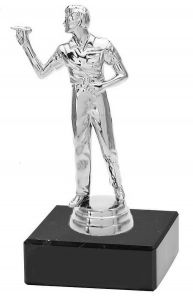 M34110 Dart (Herren) Pokal-Figur mit Marmorsockel inkl. Beschriftung | 14,9 cm