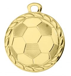 DI3202.SM Fussball Medaille gold 32 mm Ø inkl. Band / Kordel | unmontiert