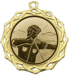 DI7003.218 Bogensport Medaille 70 mm Ø inkl. Band / Kordel | montiert
