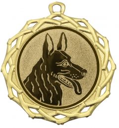DI7003.234 Schäferhund Medaille 70 mm Ø inkl. Band / Kordel | montiert