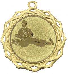 DI7003.371 Karate - Taekwondo Medaille 70 mm Ø inkl. Band / Kordel | montiert