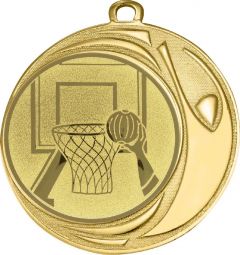 DI7006.240 Basketball Medaille 70 mm Ø inkl. Kordel / Band | montiert