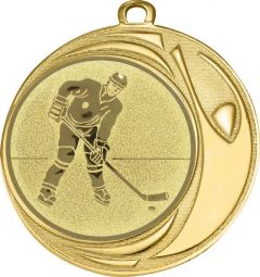 DI7006.313 Eishockey Medaille 70 mm Ø inkl. Kordel / Band | montiert