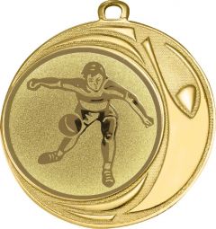 DI7006.378 Faustball Medaille 70 mm Ø inkl. Kordel / Band | montiert