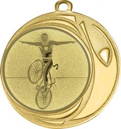 DI7006.346 Kunstradfahren Medaille 70 mm Ø inkl. Kordel / Band | montiert