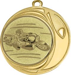 DI7006.349 Motorrad Medaille 70 mm Ø inkl. Kordel / Band | montiert