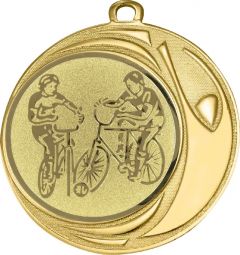 DI7006.383 Radball Medaille 70 mm Ø inkl. Kordel / Band | montiert
