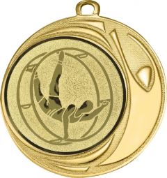 DI7006.365 Rhönrad Medaille 70 mm Ø inkl. Kordel / Band | montiert