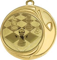 DI7006.301 Schach Medaille 70 mm Ø inkl. Kordel / Band | montiert