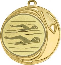 DI7006.222 Schwimmer Medaille 70 mm Ø inkl. Kordel / Band | montiert
