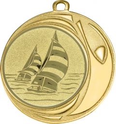 DI7006.353 Segler Medaille 70 mm Ø inkl. Kordel / Band | montiert