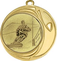 DI7006.341 Snowboard Medaille 70 mm Ø inkl. Kordel / Band | montiert