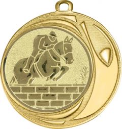 DI7006.213 Springreiten Medaille 70 mm Ø inkl. Kordel / Band | montiert