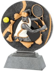 FG1155 Tennis Damen Kunstharz-Pokal inkl. Beschriftung I 16,0 cm