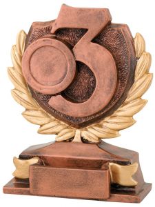 FG153 Sieger (Platz 3) Kunstharzpokale inkl. Emblem u. Beschriftung | 12,1 cm
