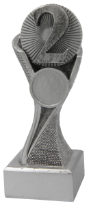 FG4042 Sieger Platz 2 Kunstharzpokal inkl. Emblem u. Beschriftung | 14,5 cm