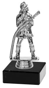 M34138 Feuerwehr Pokal-Figur mit Marmorsockel inkl. Beschriftung | 15,5 cm