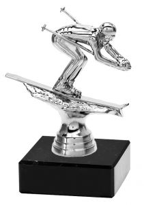 M34534 Alpinski Abfahrtsläufer Pokal-Figur mit Marmorsockel inkl. Beschriftung | 12,9 cm