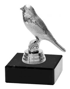 M34266 Kanarienvogel Pokal-Figur mit Marmorsockel inkl. Beschriftung | 10,2 cm