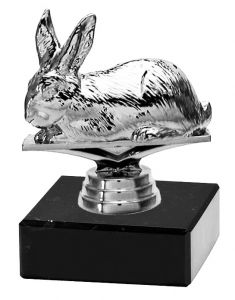 Kaninchen Pokal Emblem Alu 50mm Etui-Aufsteller Turnier Kids Pokale Zuchtschau 