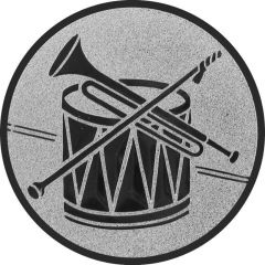 9100.273 Pokal-Emblem Musik  - Tambourin | 25 mm Ø