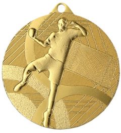 C39050 Handball Medaille 50 mm Ø inkl. Kordel / Band | montiert