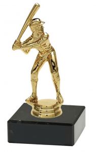 M34052 Baseball Pokal-Figur mit Marmorsockel inkl. Beschriftung | 15,0 cm
