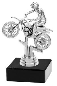 M34330 Motocross Pokal-Figur mit Marmorsockel inkl. Beschriftung | 13,4 cm