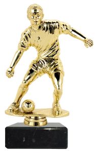 M34143 Fussball Pokal-Figur mit Marmorsockel inkl. Gravur | 23,7 cm