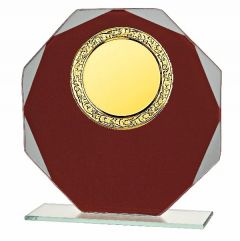 GL.014 Glaspokal mit Metallprägoscheibe inkl. Beschriftung | 3 Größen