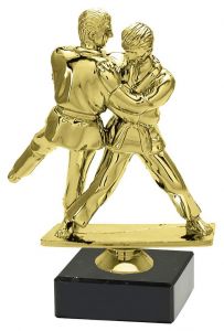 M34258 Judo Pokal-Figur mit Marmorsockel inkl. Beschriftung | 14,0 cm