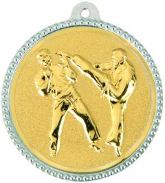 SME.006 Karate Medaillen 56 mm Ø inkl. Band / Kordel | montiert