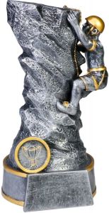 62571 Klettern Resinfigur inkl. Emblem u.  Beschriftung | 18,0 cm