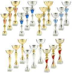 Sparpaket Pokale Kiel LOT2024-2 - Pokalpaket mit 21 Pokalen | 7 Serien à 3 Größen