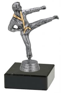 M34280 Karate Pokal-Figur mit Marmorsockel inkl. Beschriftung | 14,4 cm