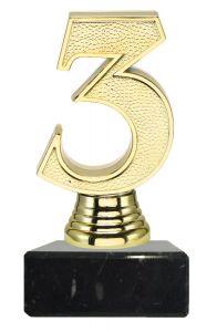 M420.523 Sieger (Zahl 3) 3D-Pokalfigur inkl. Beschriftung | 13,3 cm